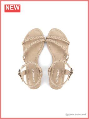 Women's Flat Gladiator Sandals Slip On Braided Slingback Open Toe EVA